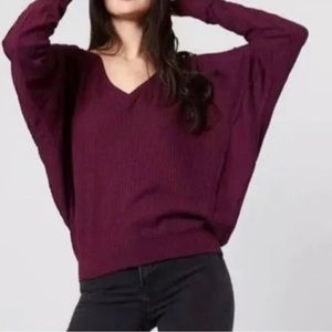 NWT Free People, women's Santa Clara Thermal, mulberry